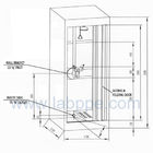 SH786A-Emergency shower & eyewash booth,stainless steel with water/waste tank
